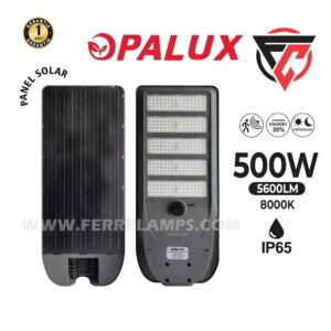 LUMINARIA PASTORAL LED C/PANEL SOLAR 500W 8000K OPALUX