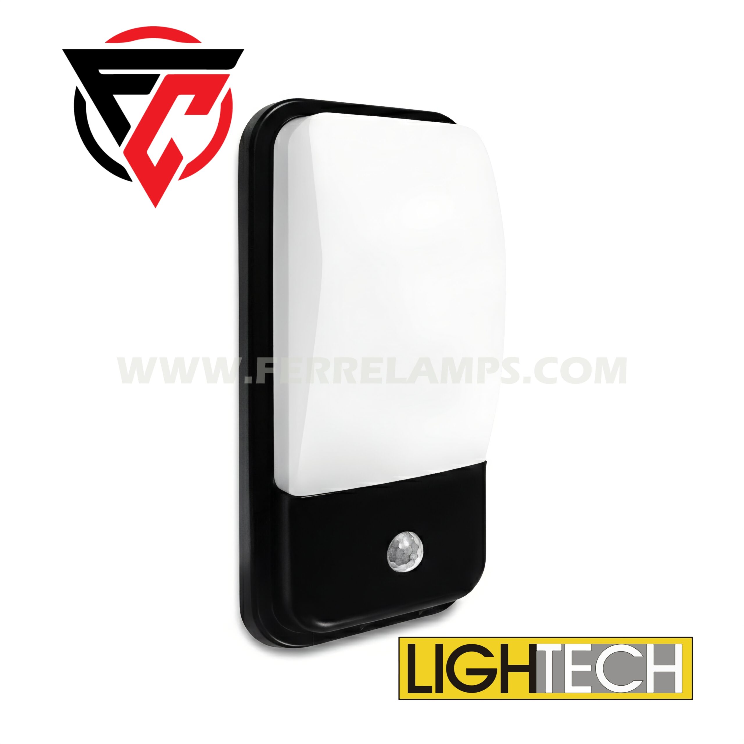APLIQUE VENTO LED 20W 6000K CON SENSOR IP65 NEGRO LIGHTECH