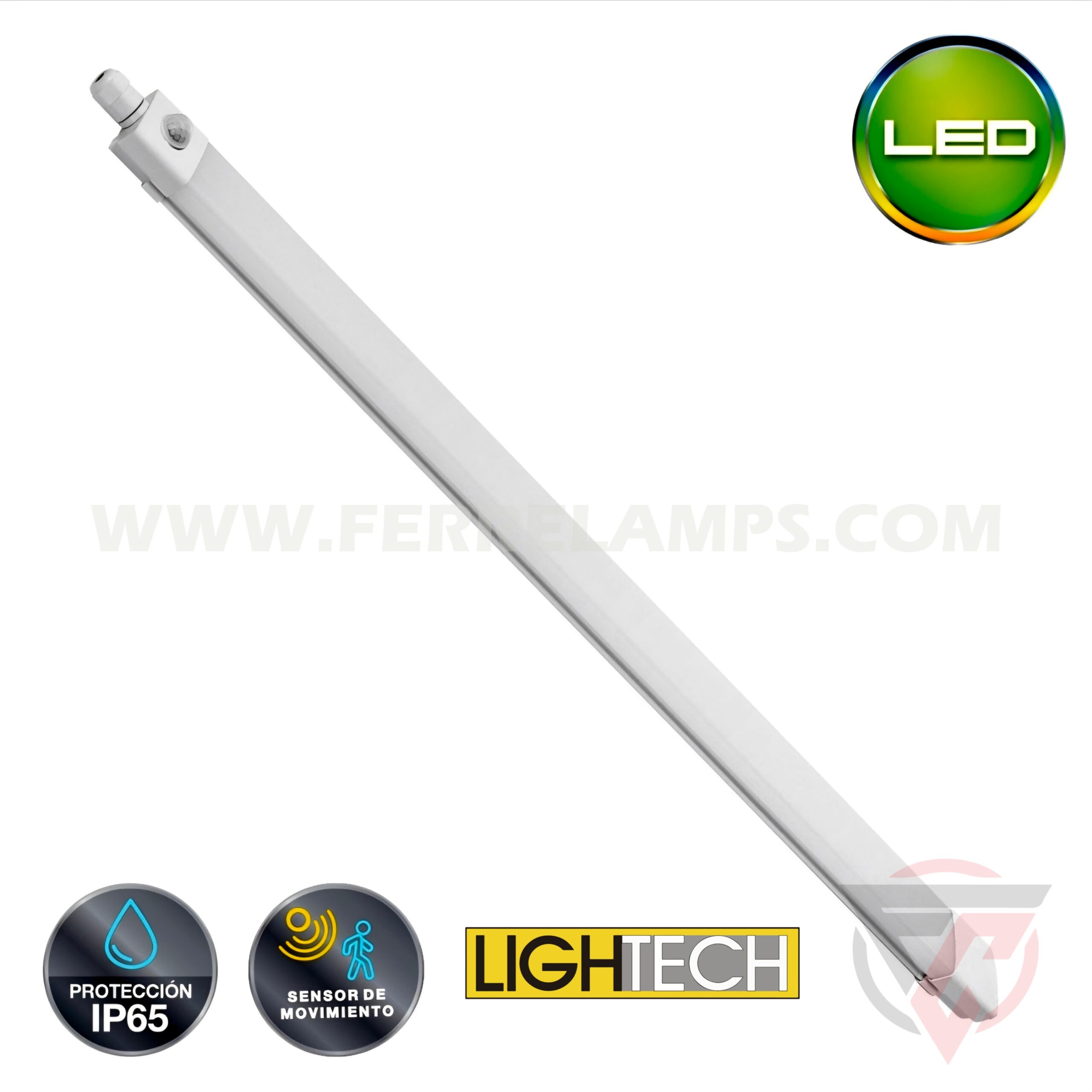 ARTEFACTO HERMÉTICO LED 36W IP65 CON SENSOR PIR 6500K LIGHTECH