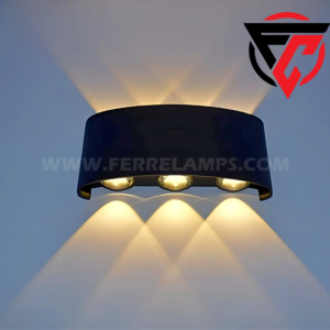 APLIQUE LED PARA EXTERIOR E INTERIOR 6W 3000K NEGRO