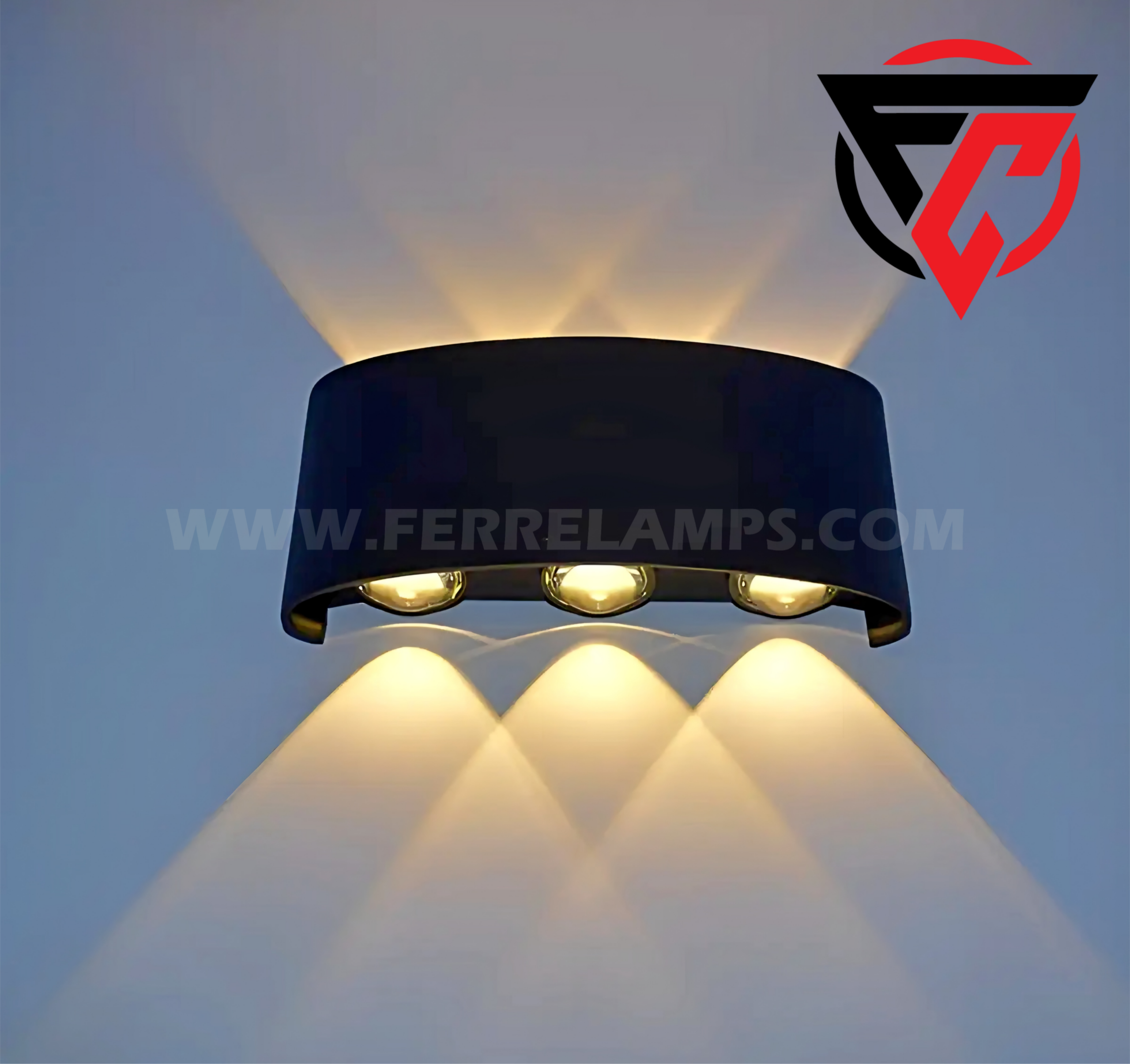 APLIQUE LED PARA EXTERIOR E INTERIOR 6W 3000K NEGRO