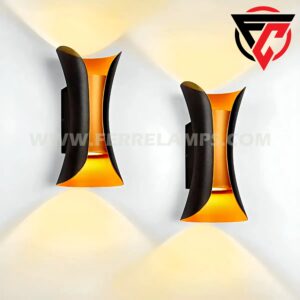 APLIQUE LED DE PARED 10W 3CCT IP65 NEGRO/DORADO