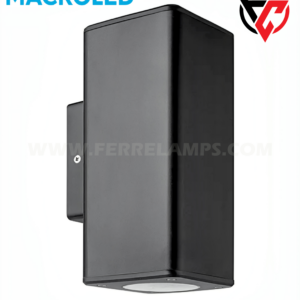 APLIQUE EXTERIOR GU10 RECTANGULAR BIDIRECCIONAL MACROLED