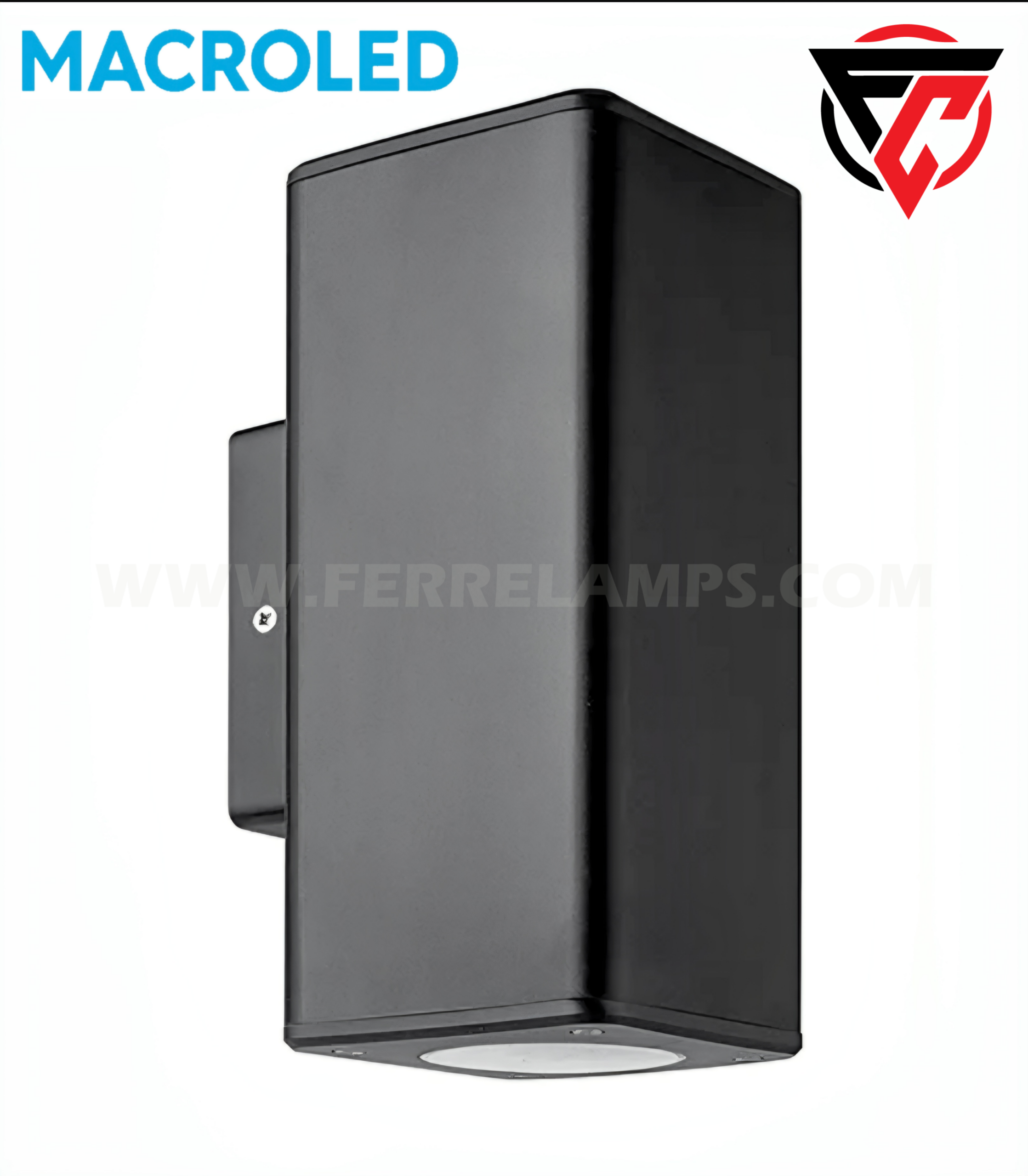 APLIQUE EXTERIOR GU10 RECTANGULAR BIDIRECCIONAL MACROLED