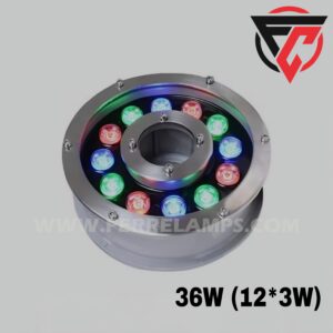 LUMINARIA LED SUMERGIBLE PILETA 36W 12V RGB IP68 CYTEC